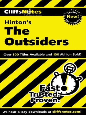 cover image of CliffsNotes on Hinton's The Outsiders